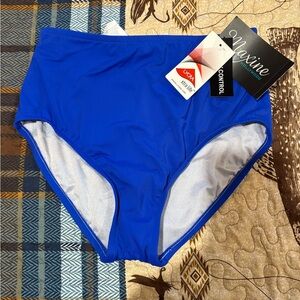 Maxine of Hollywood High-waist Full coverage swim bottoms Blue NWT